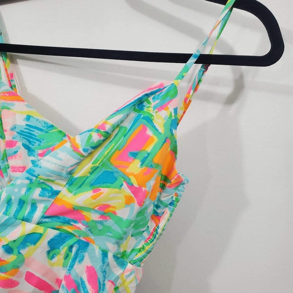 Lilly Pulitzer Linnea Top Blouse Cropped Sleeveless Peplum Cami Women's Size XXS - Picture 7 of 12